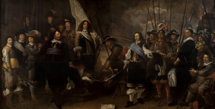 Govert flinck Schutters van de compagnie van kapitein Joan Huydecoper en luitenant Frans Oetgens van Waveren bij het sluiten van de Vrede van Munster China oil painting art